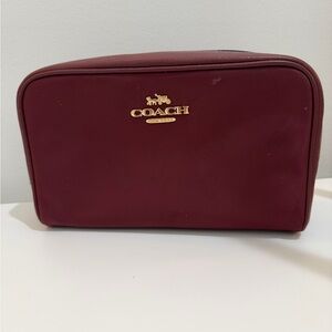 Coach C9958 Ellis Burgandy nylon cosmetic case